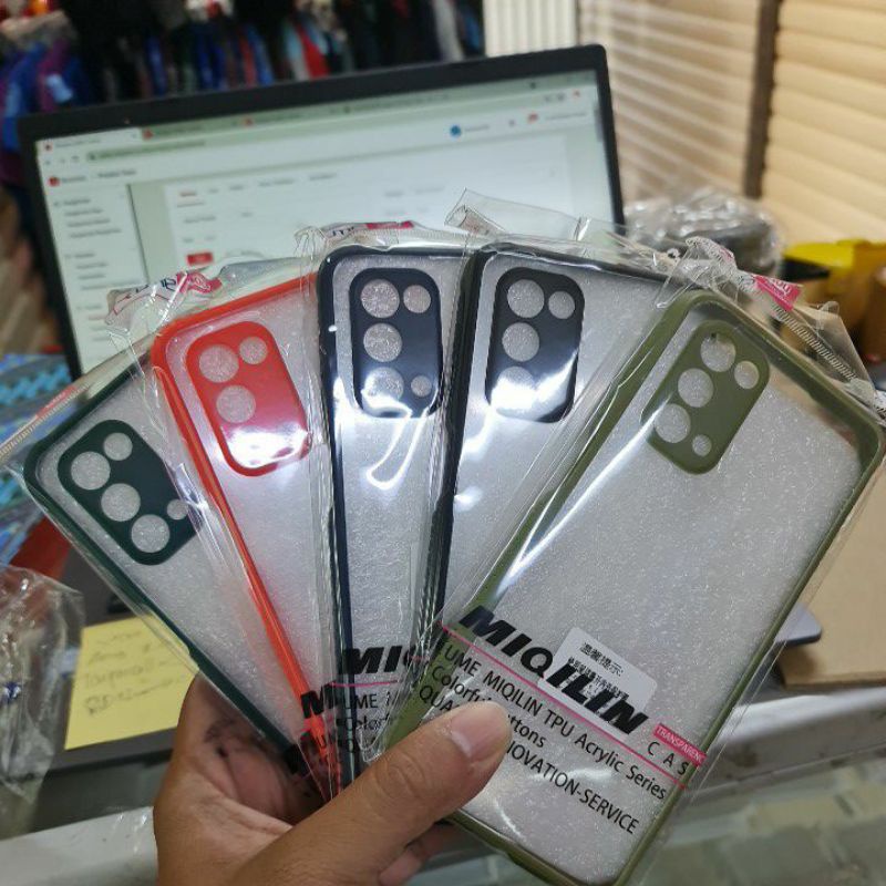 OPPO A95 A74 4G A74 5G CASE UME MIQILIN HARDCASE CLEAR TRANSPARAN FUZE SOFT COLOUR CASING PROTECT CAMERA COVER PELINDUNG KAMERA