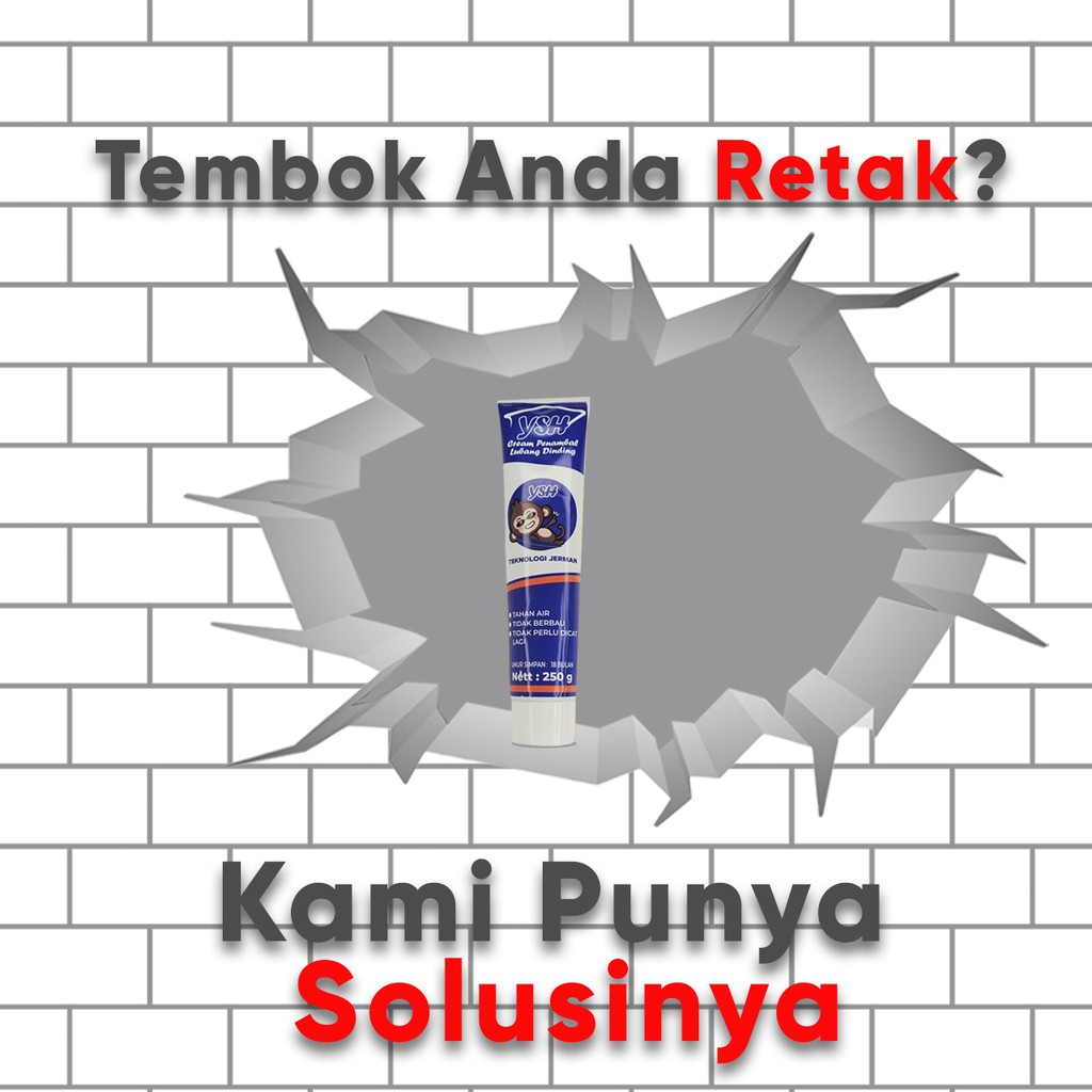 Pasta Dempul Dinding / Pasta Krim Tambal Dinding Retak Wall Repair