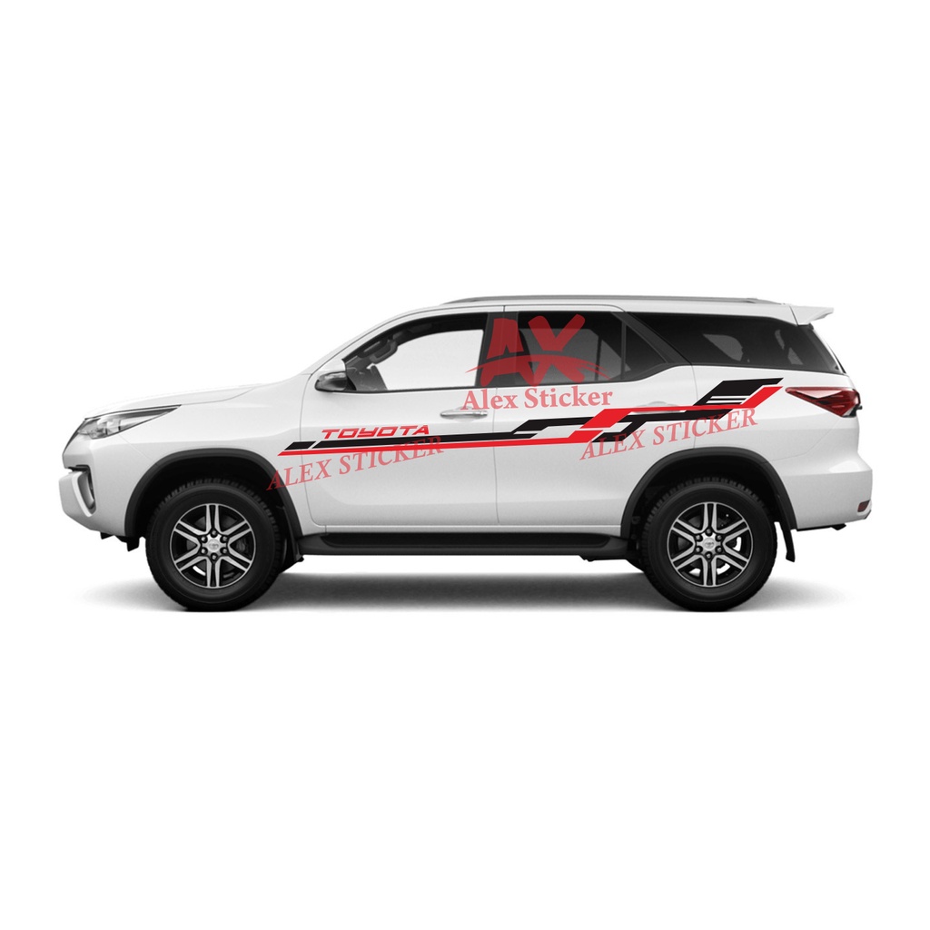 STIKER CUTING STICKER MOBIL TOYOTA FORTUNER RUSH TERIOS EXPANDER PAJERO CUSTOM TEXT