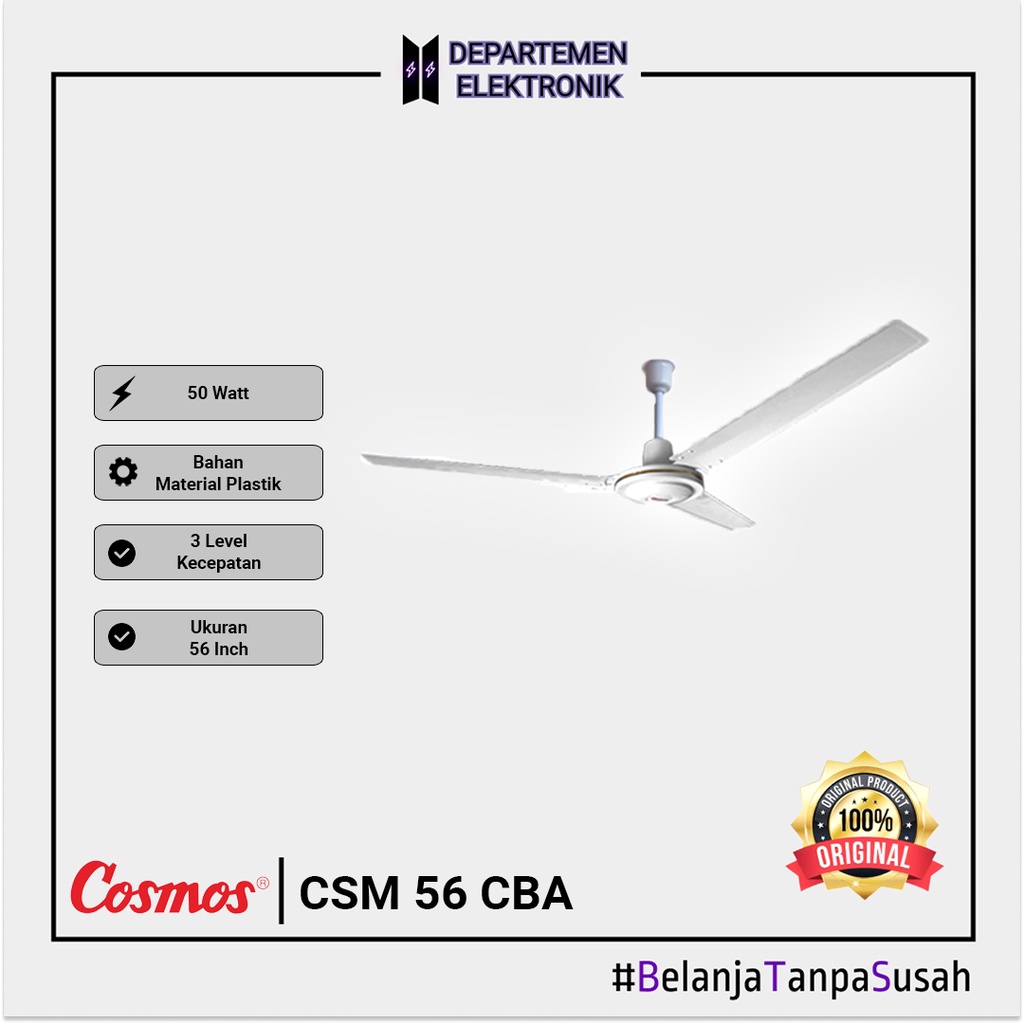 Ceiling Fan Cosmos / Kipas angin 56 CBA MURAH BANGET / GARANSI RESMI