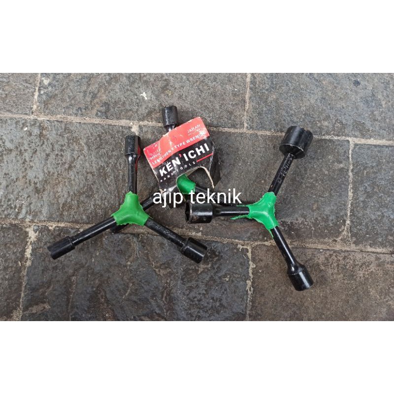 Kunci Sock Y ujung 10,12,17mm pendek obral Kenichi murah meriah