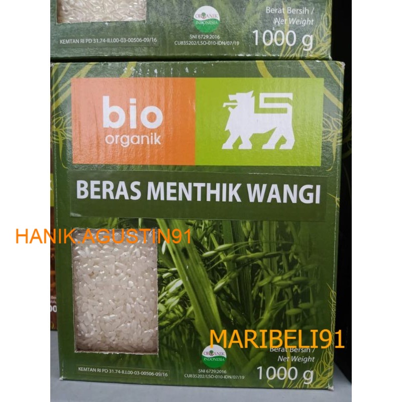 

Bionic Farm Beras Menthik Pandan Wangi Organik - 1kg - Beras Organik maribeli91