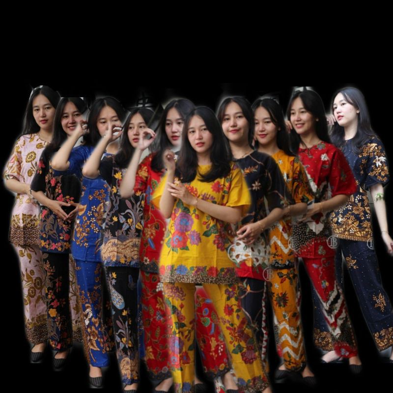 Setelan CP batik kulot unggul jaya piyama wanita jumbo celana panjang baju tidur modern