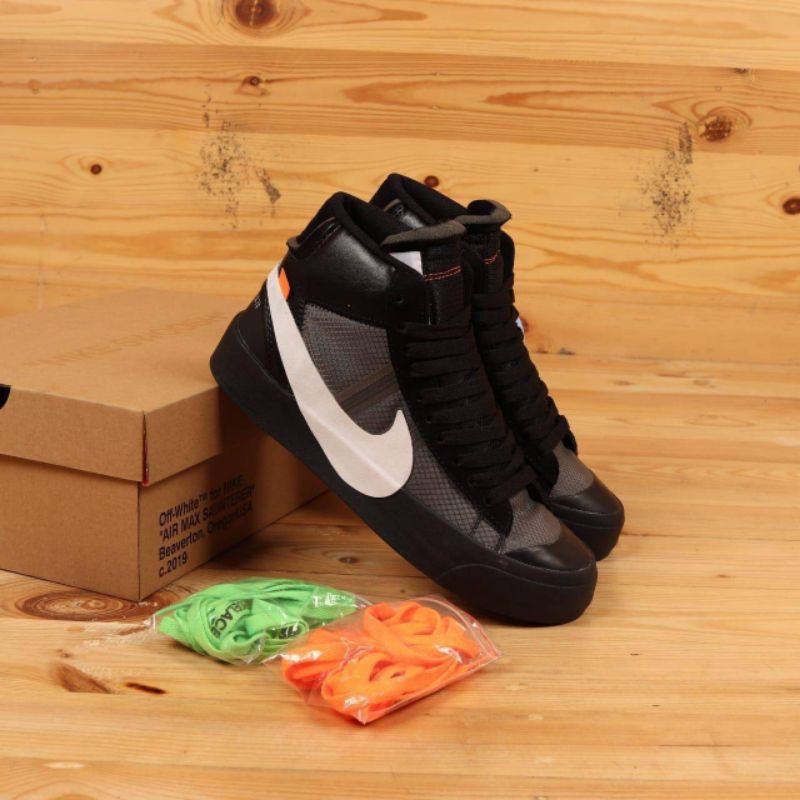 Off White X Nike Blazer Black
