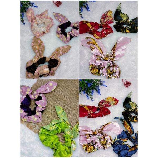 KUNCIR RAMBUT PITA MOTIF RANDOM HARGA/PCS