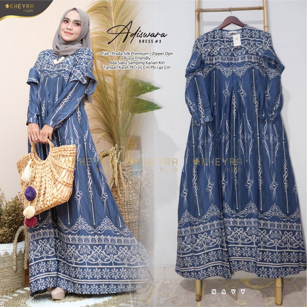 DRESS PRADA SILK PREMIUM | DRESS BUSUI | GAMIS BUSUI FRIENDLY | DRESS GAMIS TERLARIS ADISWARA