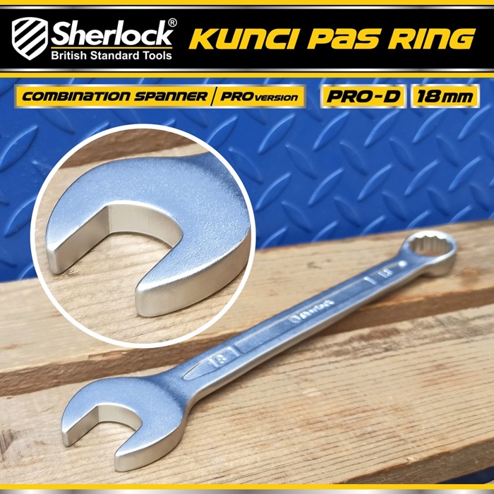 Kunci Pas Ring uk. 18 mm Original Sherlock (Pro-D Series) (1 Pcs)