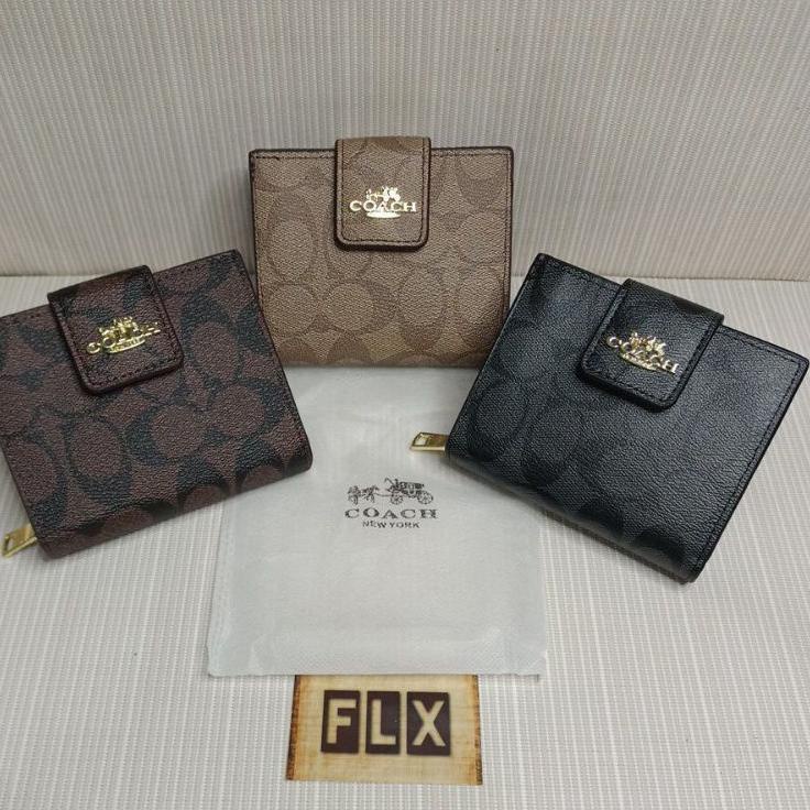NAB.10Jn22ˢ |  Dompet kancing mini Coach'sgnature 2in1 banyak kartu