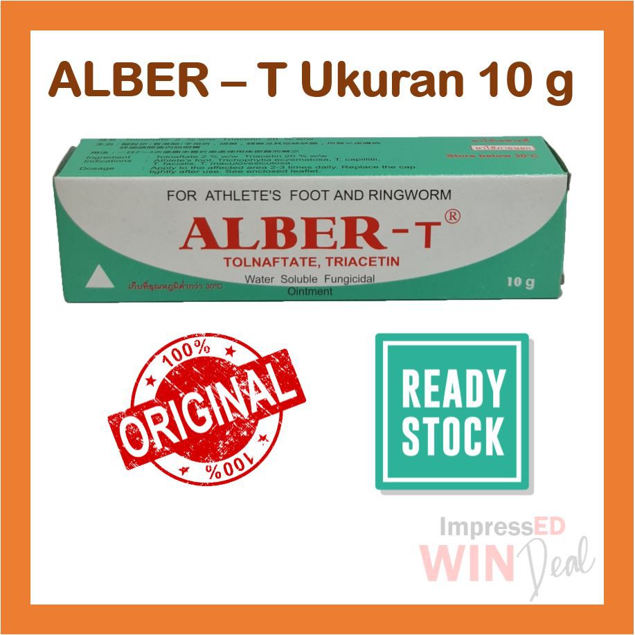 ALBER T / Albert 10 g Obat Salep Penyembuh Kurap Jamur Ayam Asli Original Impor Import Thailand