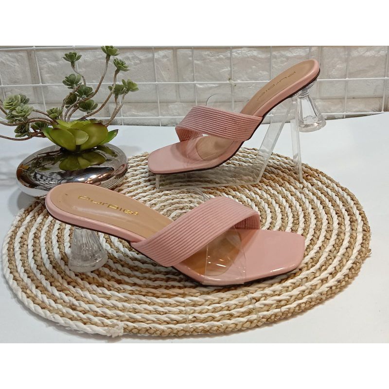 Sandal Purple Y023 - Sepatu Wanita Heels - Heels Shoes Purple