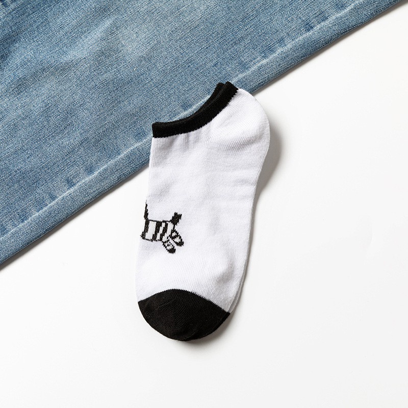 BEE - Kaos Kaki Unisex Pria Wanita / Kaos Kaki Pendek Import Ankle Socks-SC-20 RUN PUTIH