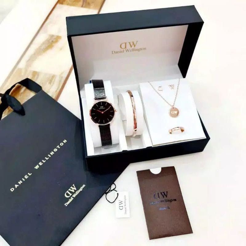 Jam Tangan Fashion Wanita Fulset Dw Rantai Pasir Premium