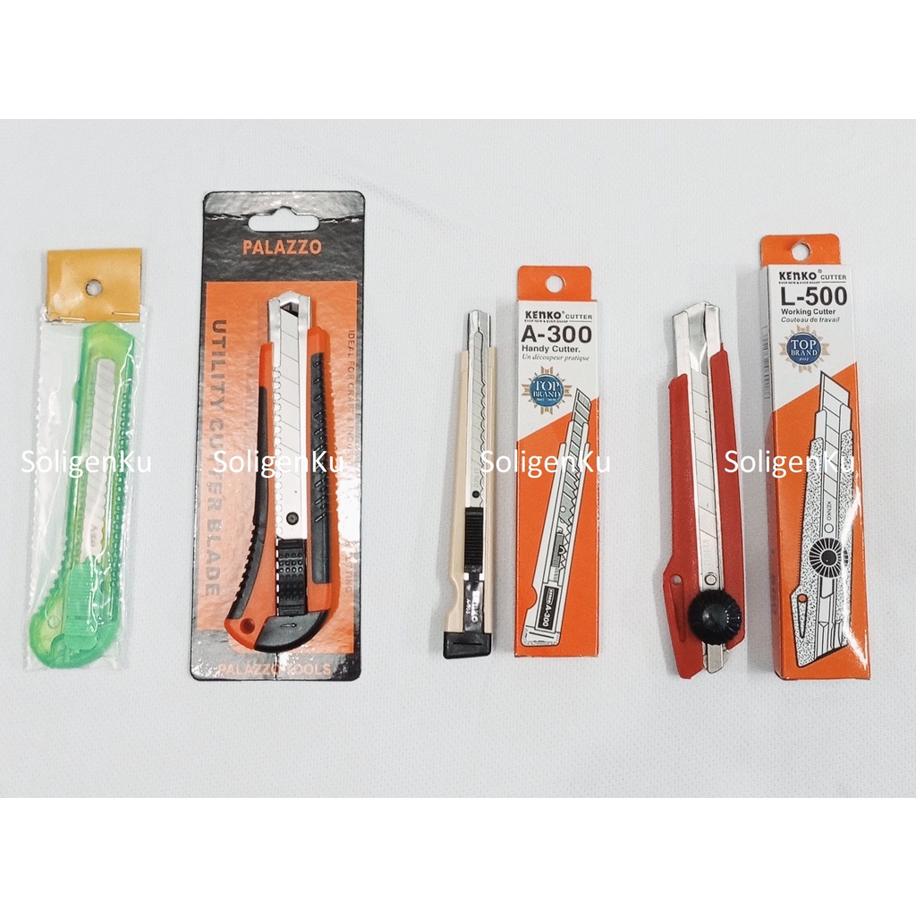 

Pisau Cutter Besar Cutter Kecil Pemotong kertas Kenko Cutter Transparan