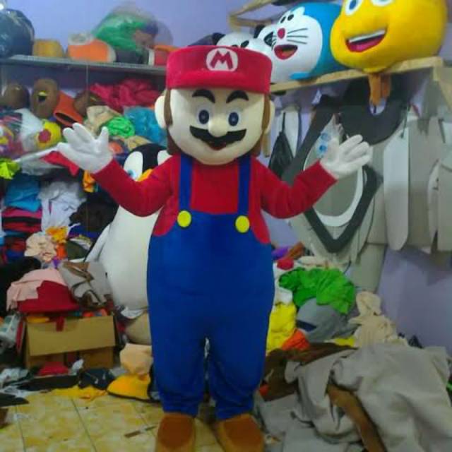 Kostum Badut Karakter Mario Bros