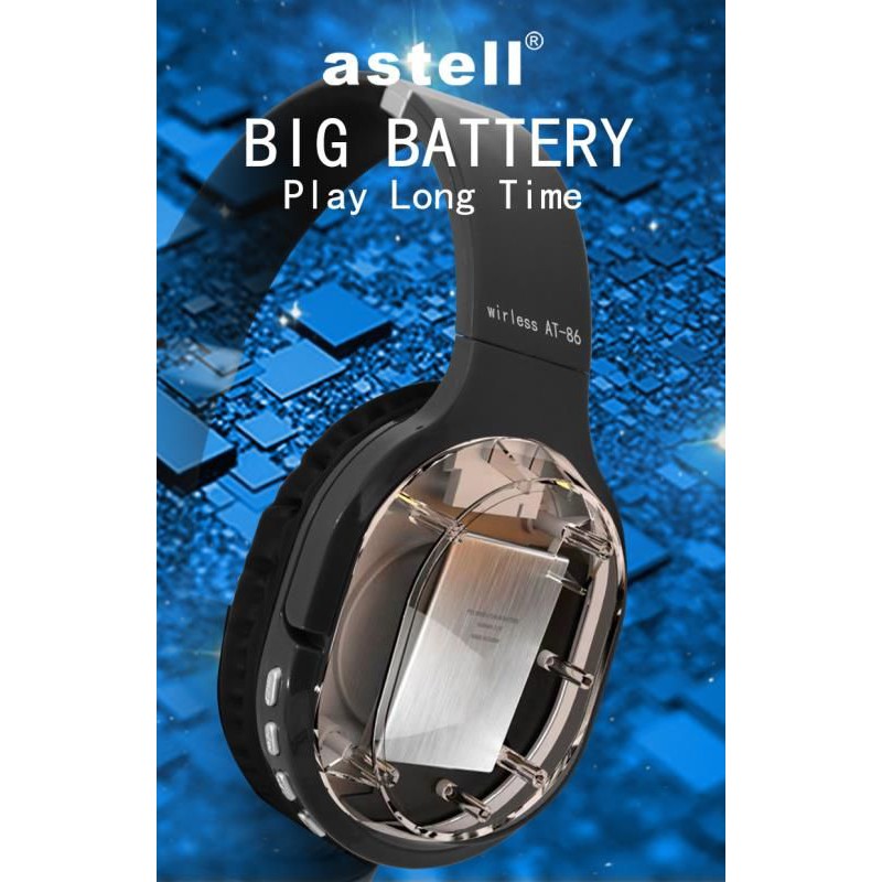 Headphone Wirelless ASTELL AT-86 TURBO Bass