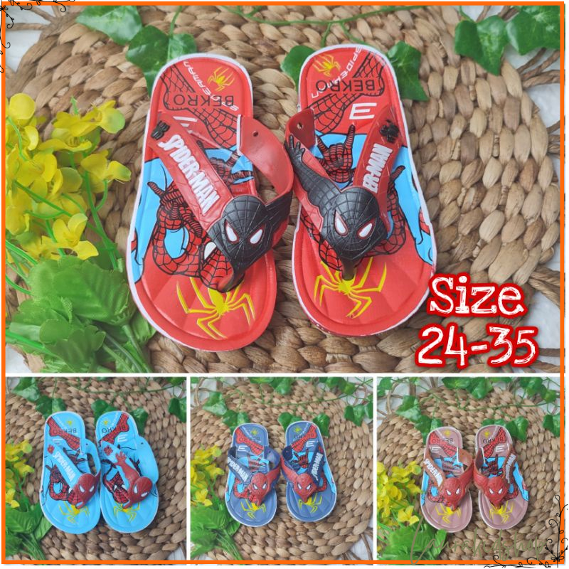 Sandal Capit Hero Spiderman LED size 24-29