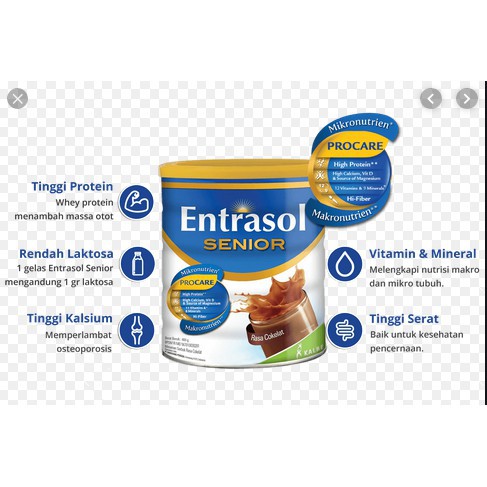 Entrasol Senior / Platinum Vanila Coklat 400gr PROMO