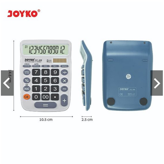 

Joyko CC-28 Calculator Kalkulator 12 Digit Check Correct Murah murah