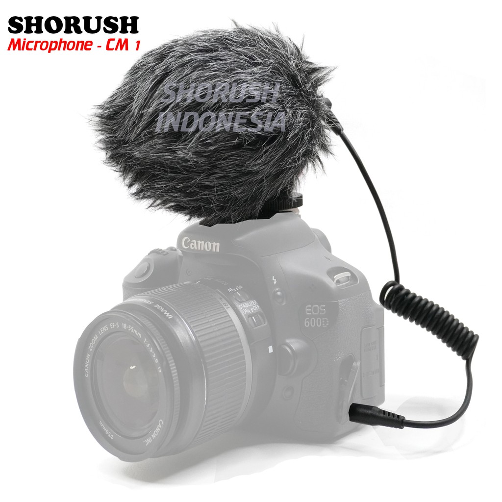 Shorush CM 1 Mini Microphone Cardioid Mic Vlogging for iPhone IOS &amp; HP Android / Canon Nikon BY MM1