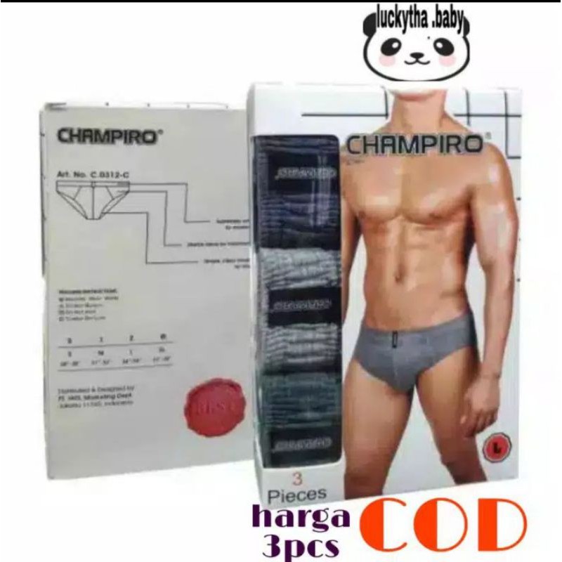 3pc_celana dalam pria CHAMPIRO M.LXL / CD PRIA DEWASA / CD CHAMPIRO