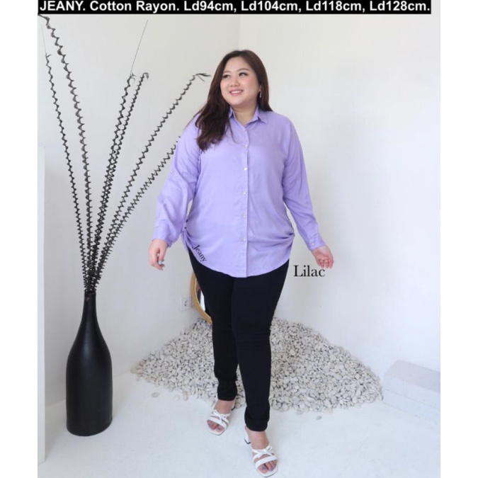 kemeja Wanita Basic Rayon Warna Lilac