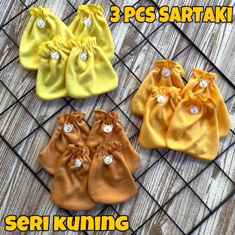 PROMO 7.7 3 PCS Sarung Tangan Bayi Sarung Kaki Bayi Sartaki Bayi DNW BABY