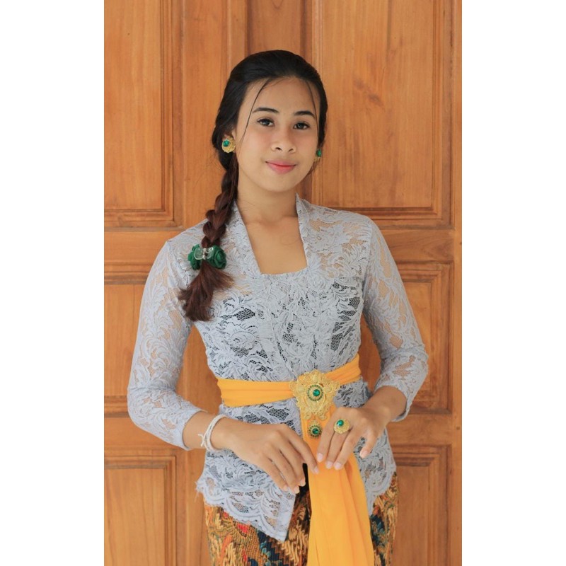 (Bisa COD) kebaya bali brokat strait sofia lengan panjang-6