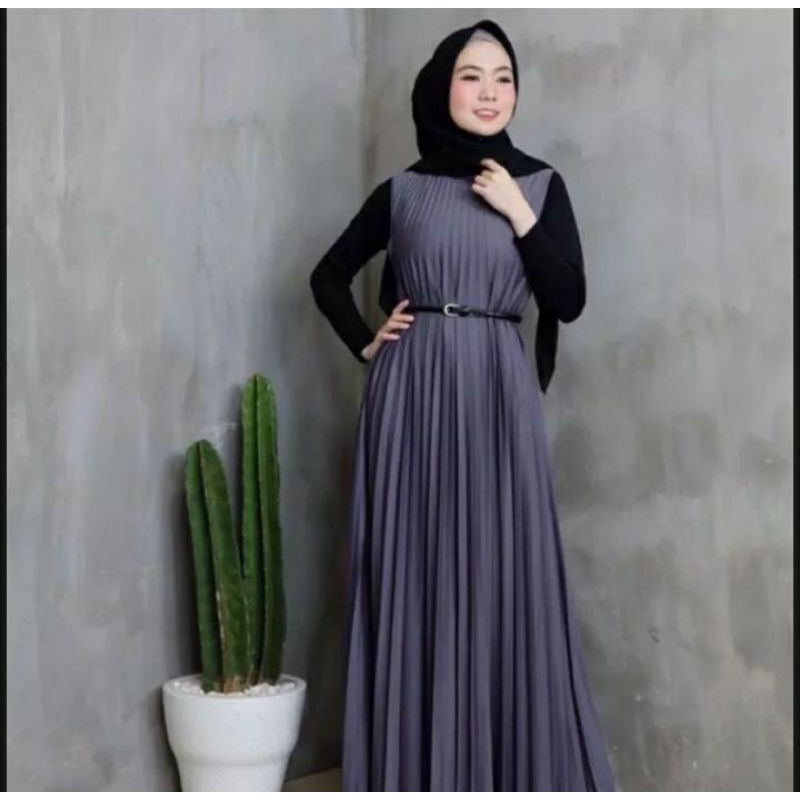 GAMIS PLISKET TANPA LENGAN