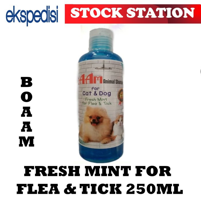 Shampoo BOAAM Fresh Mint for Flea &amp; Tick 250ml (EKSPEDISI)