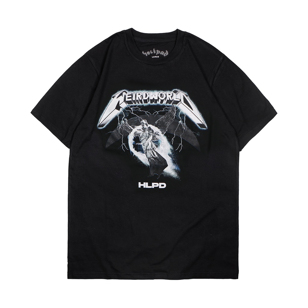 【COD】HLPD WeirdWorld Metal Weird Tee kaos pria unisex