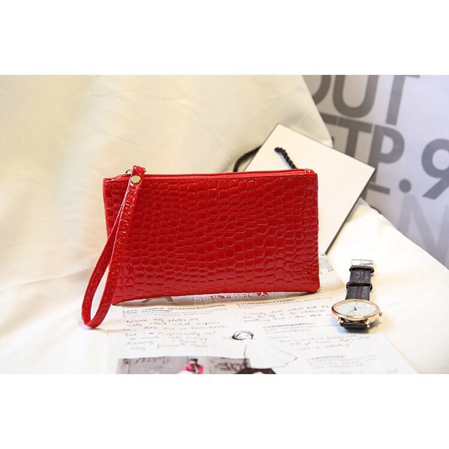 `ღ´ PHINKL `ღ´ Dompet kosmetik serba guna clutch kulit tas bahan bagus kualitas import