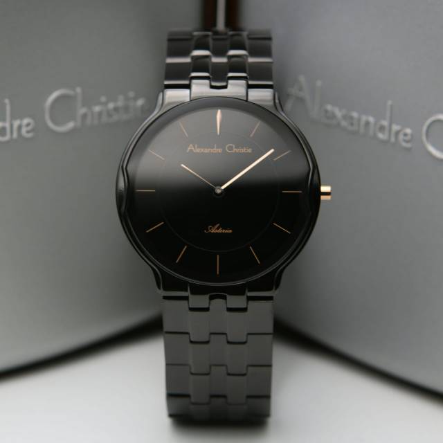 JAM TANGAN PRIA ALEXANDRE CHRISTIE AC 8616 FULL BLACK ORIGINAL GARANSI RESMI 1 TAHUN