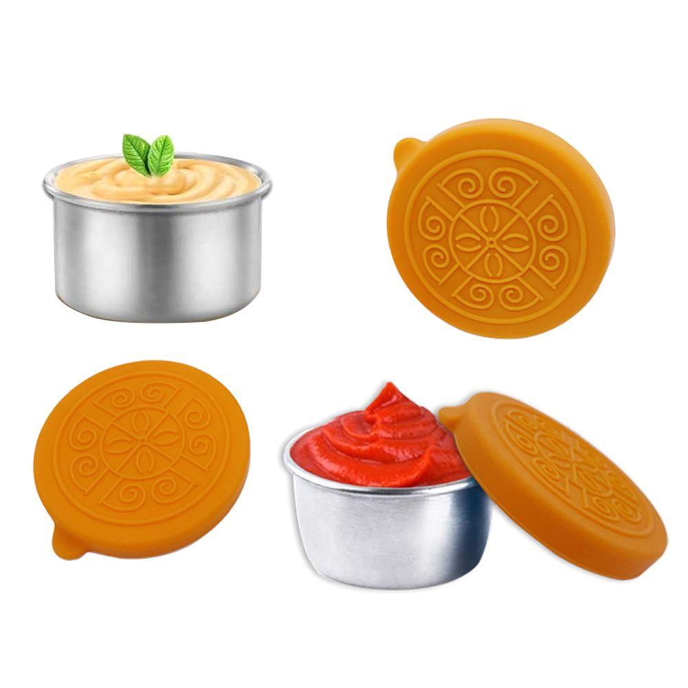 Solighter Reusable Sauce Bowl 50ML Penyimpanan Dapur Wadah Saus Madu Mustard Wadah Bumbu Celup Anti Bocor