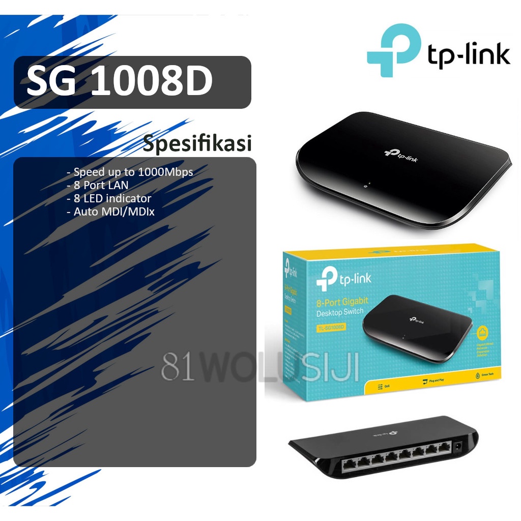 TP-LINK TL-SG1008D : 8-Port Gigabit Desktop Switch