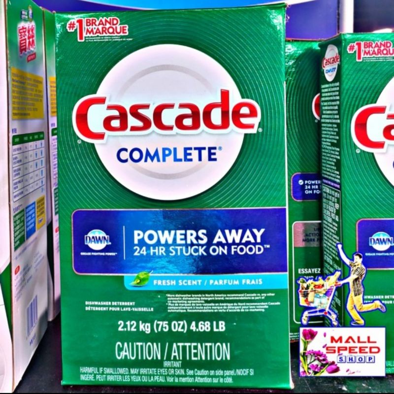 cascade complete dishwasher powder fresh scent 2.12kg