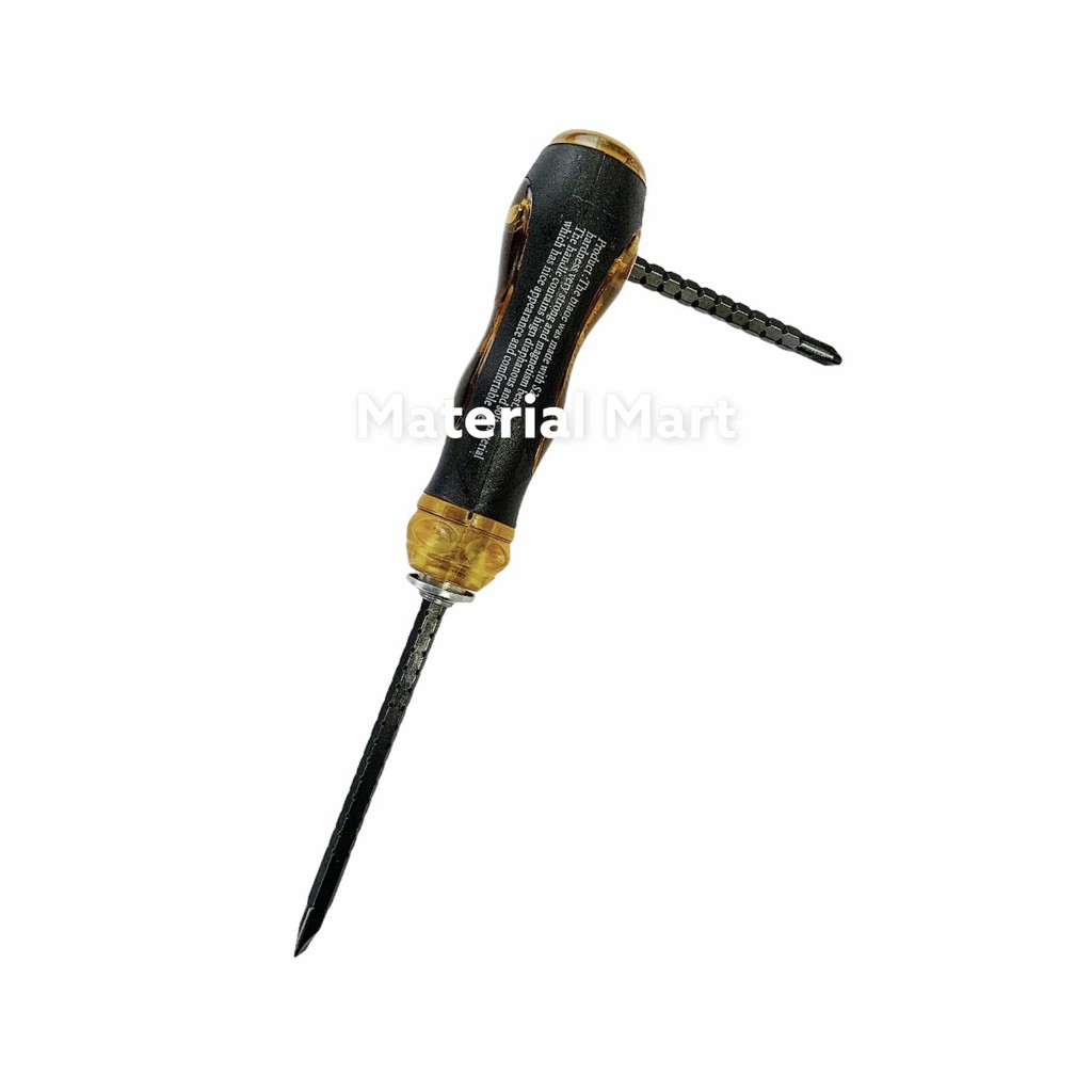 Obeng Bolak Balik Magnet 8 Inch Plus Min - | Screwdriver BB 8&quot; + | Material Mart