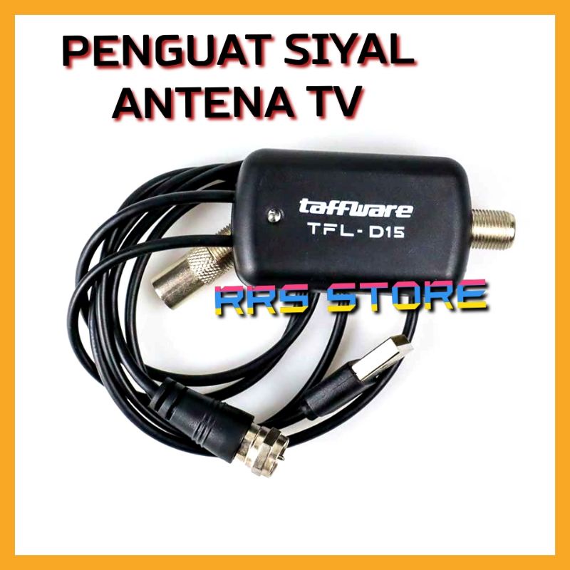 Taffware Penguat Sinyal Antena TV Amplifier Booster DVB-T2 - TFL-D15amplifier memperkuat daya tangkap antena TV digital yang dapat membuat kualitas gambar semakin baik.antena TV digital DVB-T, ISDB-T, DMB-T/H, ATSC dan DAB/FM radio HDTV