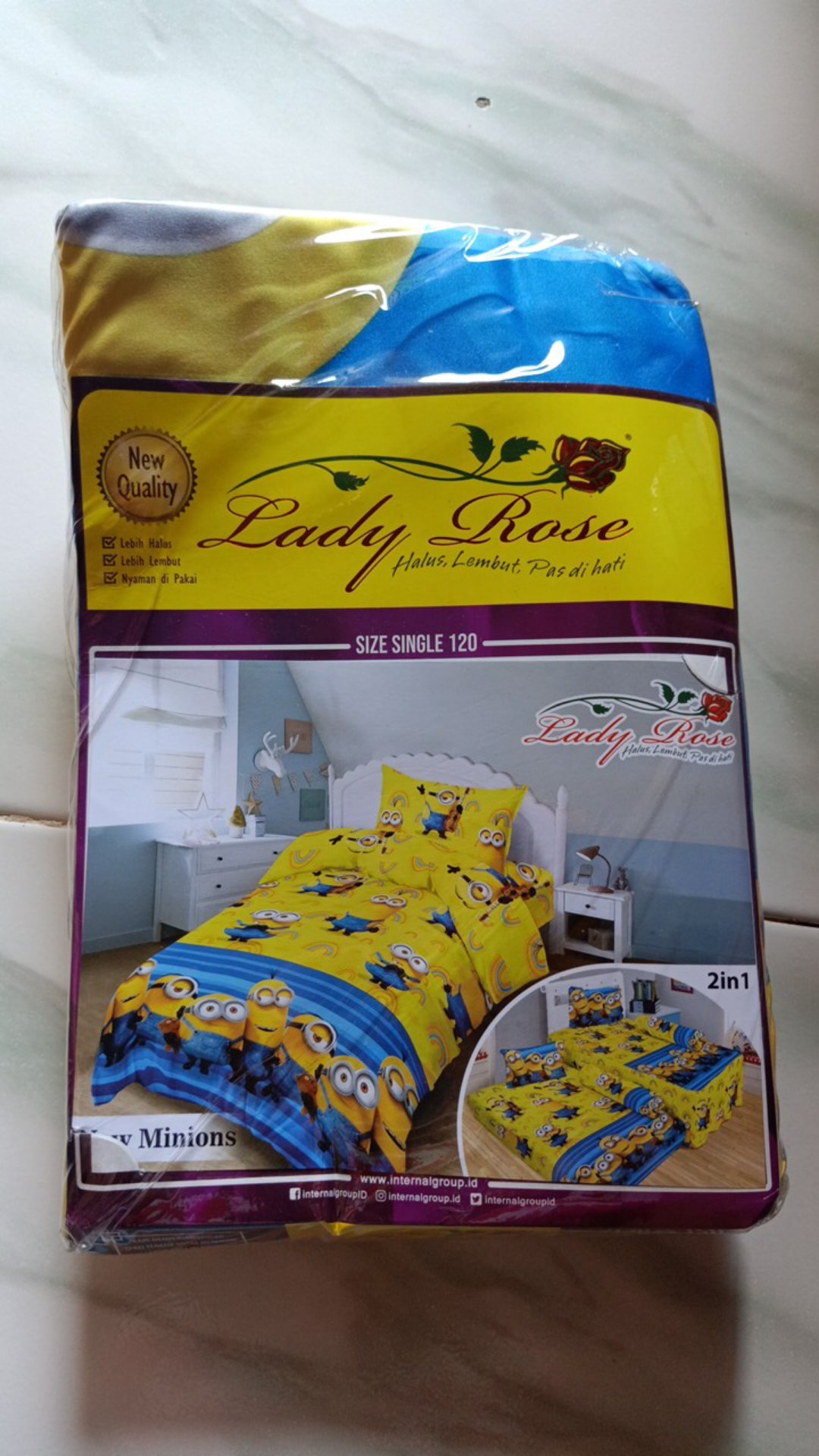 Sprei 120x200 Lady Rose Motif Polar Bear Parisian Chiqa Princess Unicorn - Single Sp120ldr Sleepwell