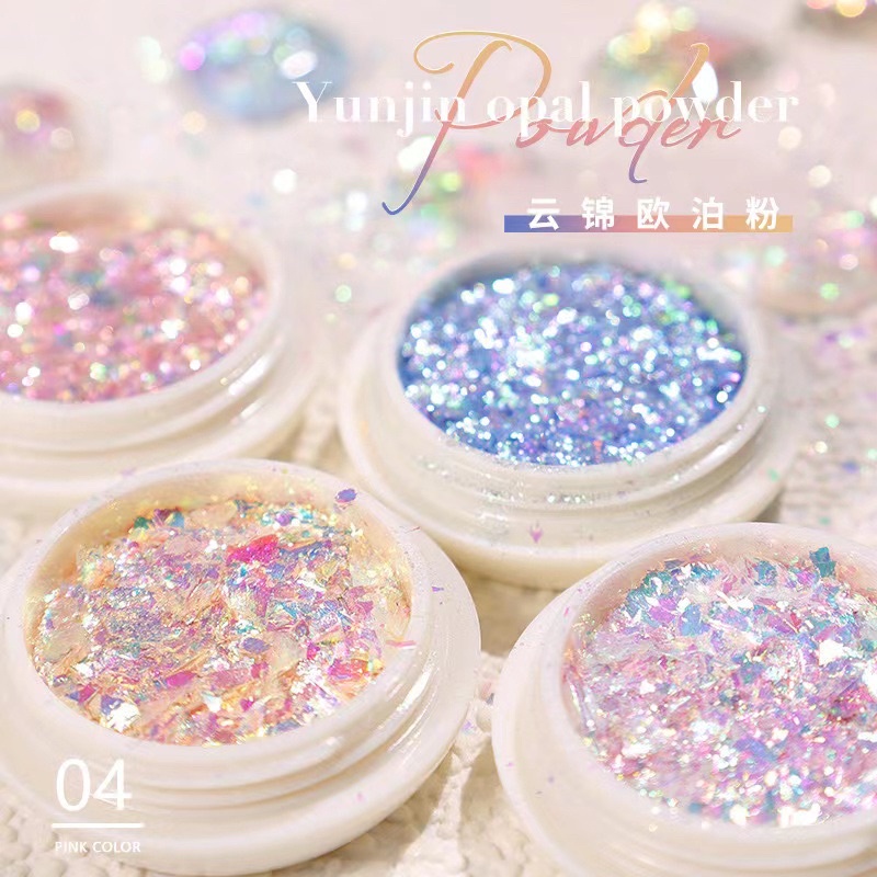 POLARIZED AURORA FLAKES MIX COLOR JAPAN NAILS / HIASAN KUKU FLAKES GAYA JEPANG PASTEL