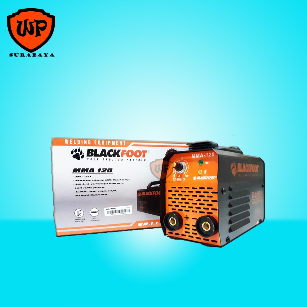 Wellding - Travo Las MMA 120A - Mesin Las 350watt - BLACKFOOT