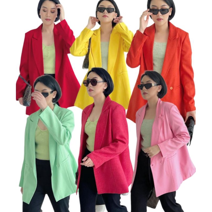 TRICK & TRICKY OVERSIZED BLAZER TWEED