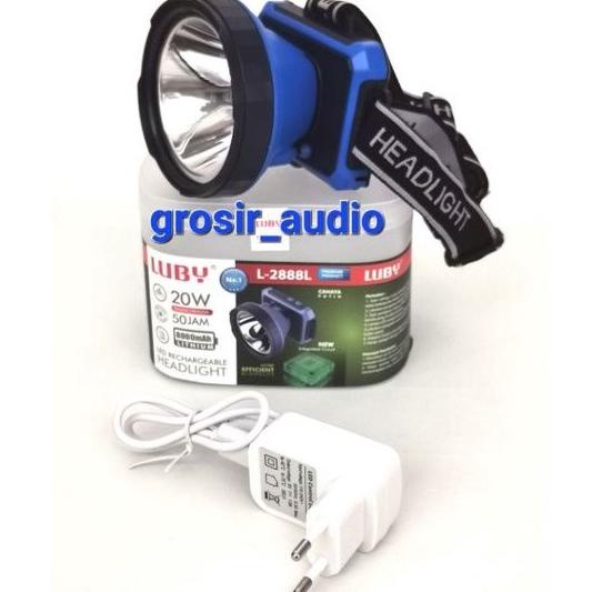 Senter Kepala Luby 2888 20W ,Luby L2888L 20Watt ,Luby L 2888L 20Wat ,Senter Charge Luby ,Senter Kepa
