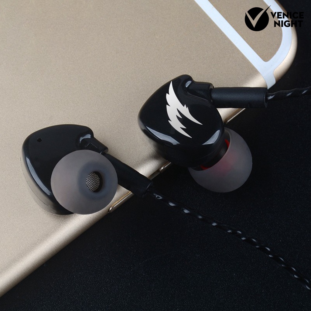 (VNEP) (Berkabel) V2 Earphone Mega Bass Nyaman Sensitif Untuk Olahraga