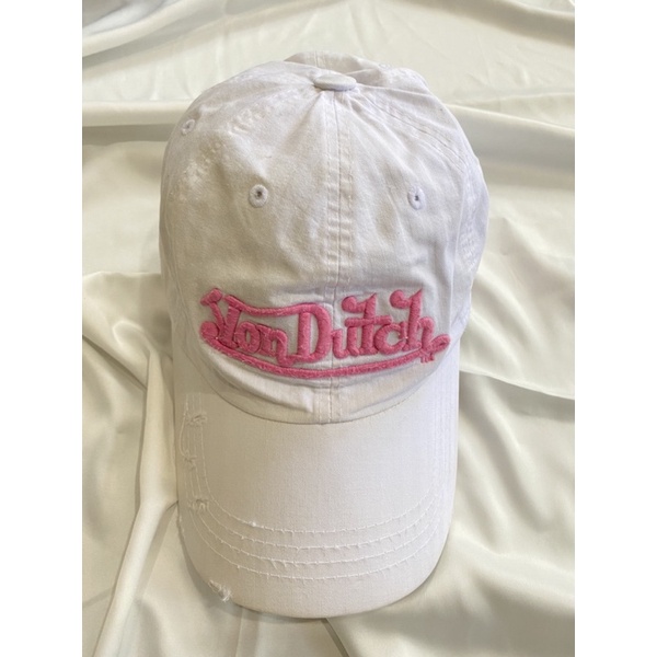 (BOOKED) white von dutch cap