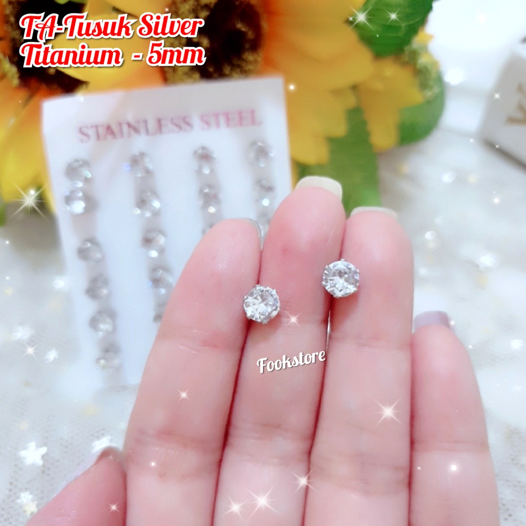 TERLARIS ANTING TUSUK DAN ANTING DESI TITANIUM WANITA PREMIUM/ANTI KARAT