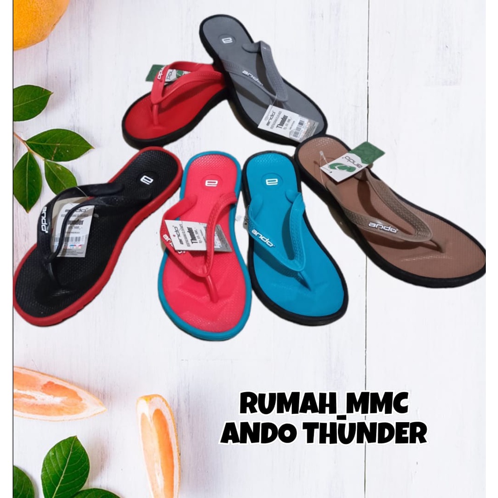 (TERLARIS) SANDAL ANDO THUNDER CEWEK/SANDAL ANDO KEKINIAIN/SANDAL ANDO JAPIT/SANDAL ANDO TERBARU