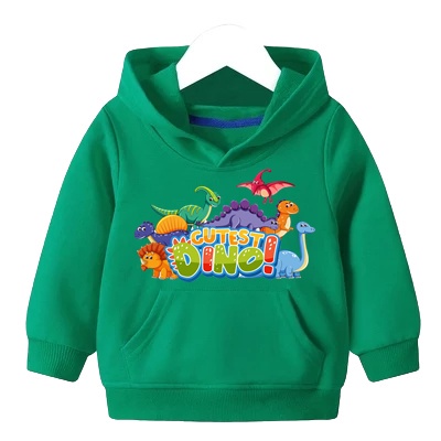 Sweater Anak Cutest Dino Hoodie Anak Fleece Usia 2 - 6 tahun