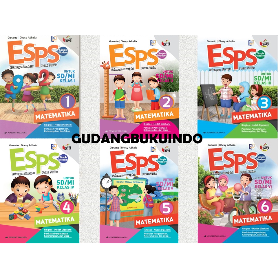 ESPS MATEMATIKA KELAS 1 - 6 SD/MI PENERBIT ERLANGGA 100% BARU DAN ORIGINAL