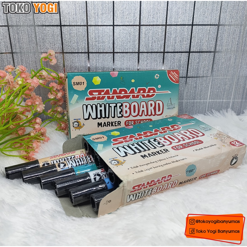 

STANDARD PEN MARKER SM01 - WHITEBOARD MARKER ISI 12