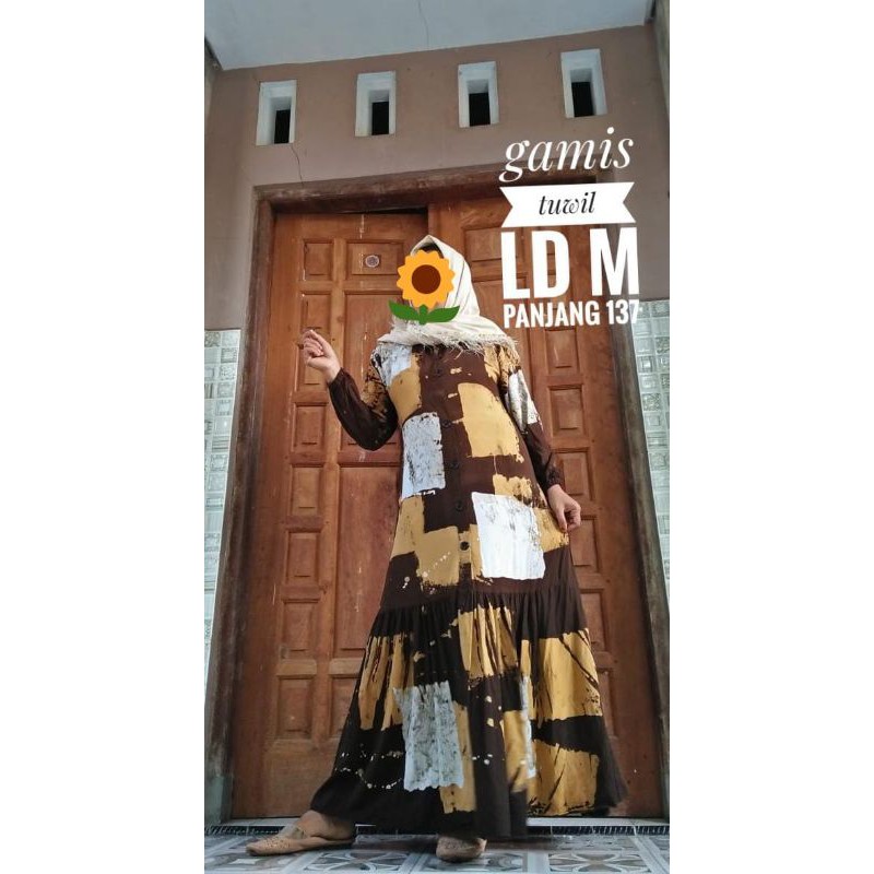 Gamis Twill Ori Rempel Bawah